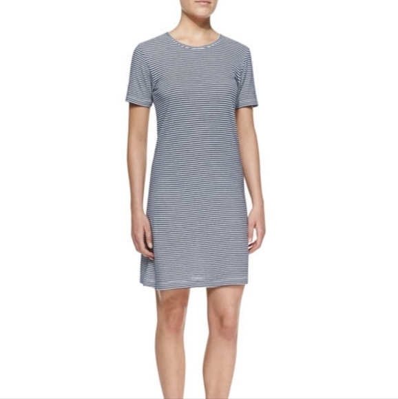 Theory "Kalix" Horizontal Striped Jersey Dress - Picture 1 of 8